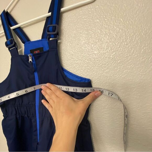 Swiss Tech Water Repellent Snow Pants bibs kids unisex navy blue Size 8 NWOT - Picture 6 of 11